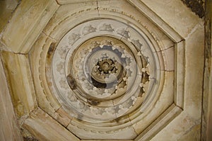 CHITRAGUPTA TEMPLE, Maha Mandapa - Ceiling, Western Group, Khajuraho, Madhya Pradesh, UNESCO World Heritage Site