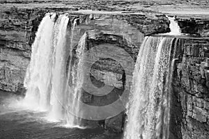Chitrakoot waterfall of chhattisgarh bastar district chhattisgarh tourism black and white