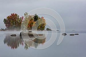 Chittenden Lake Island - Green Mountains - Autumn - Vermont