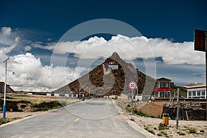 Chiu Gompa Monastery on high mountain in Himalayas Tibet