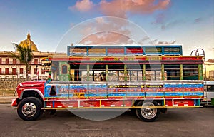 Chiva bus in Cartagena, Colombia photo