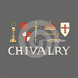 Chivalry and crusade concept