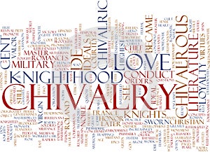 Chivalry word cloud photo