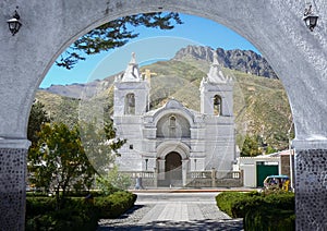 Chivay town in the Peruvian Andes mountains