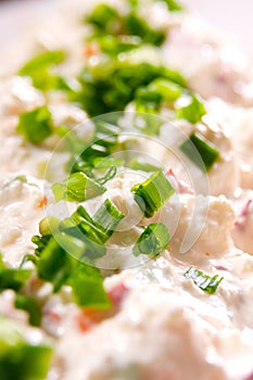 Chives and cottage cheese