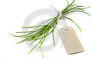 Chives and label photo