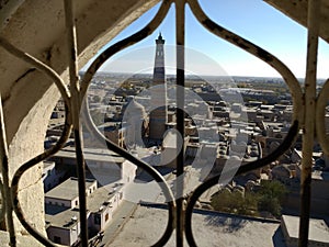 chiwa from above view of the old city of Uzbekistan photo