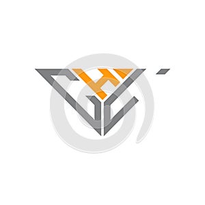 CHL letter logo creative design with vector graphic,