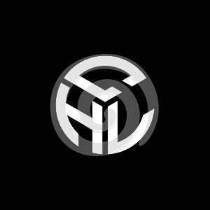CHL letter logo design on black background. CHL creative initials letter logo concept. CHL letter design