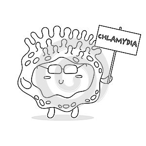 Chlamydia Disease Cell Vector Cartoon Colorless