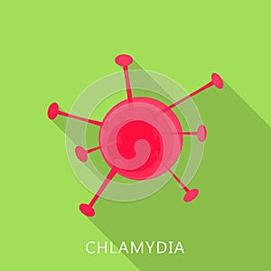 Chlamydia icon, flat style