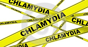 Chlamydia. Yellow warning tapes