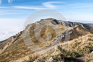 Vrch Chleb na podzim pohoří Malá Fatra na Slovensku