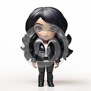 Chloe: Stylistic Manga Doll With Black Hair - Vinyl Toy By Superplastic