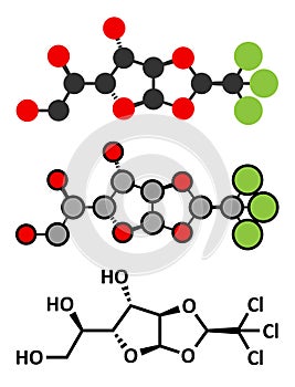 Chloralose rodenticide molecule