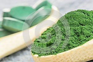 Chlorella, spirulina - suplement - powder form