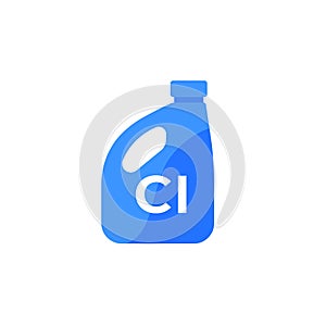 Chlorine canister icon on white