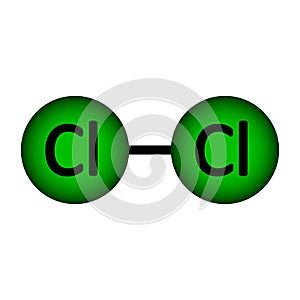 Chlorine molecule icon
