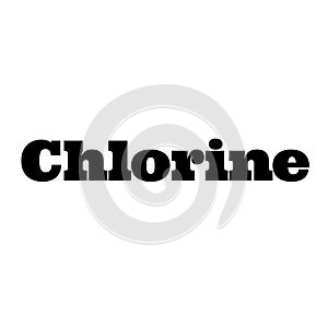 Chlorine stamp on white