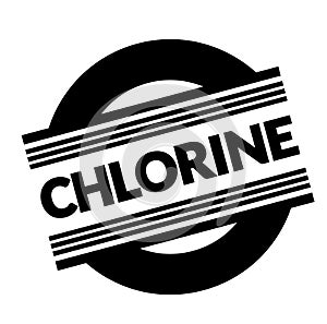 Chlorine stamp on white