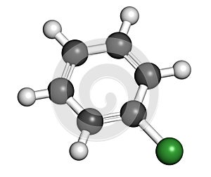 Chlorobenzene industrial solvent molecule