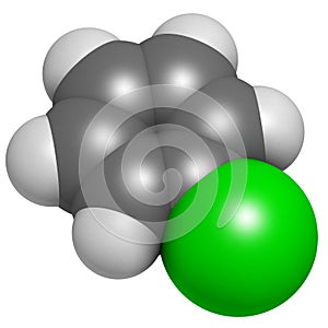 Chlorobenzene industrial solvent molecule photo