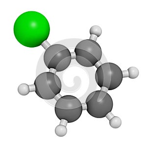 Chlorobenzene industrial solvent molecule photo