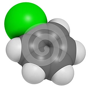 Chlorobenzene industrial solvent molecule photo