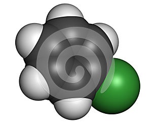 Chlorobenzene industrial solvent molecule photo