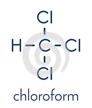 Chloroform solvent molecule. Skeletal formula.