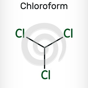 Chloroform or trichloromethane molecule. It is anesthetic, euphoriant, anxiolytic and sedative. Structural chemical formula