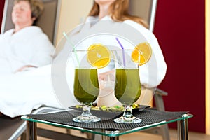 Wellness - Chlorophyll-Shake on a table photo