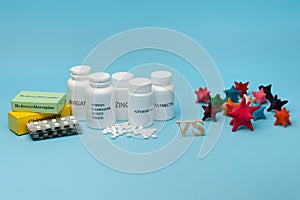 Chloroquine, Hydroxychloroquine Sulfate, Zinc, Ivermectin and Avigan versus Coronavirus modeling clay.