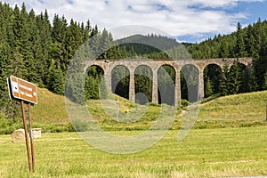 Chmarošský viadukt, stará železnica, Telgárt, Slovensko