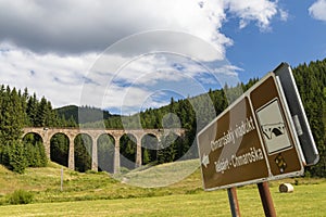 Chmarošský viadukt, stará železnica, Telgárt, Slovensko