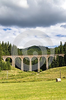 Chmarossky viadukt, stará železnice, Telgárt, Slovensko