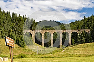 Chmarossky viaduct, old railroad, Telgart, Slovakia