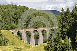 Chmarossky viaduct, old railroad, Telgart, Slovakia