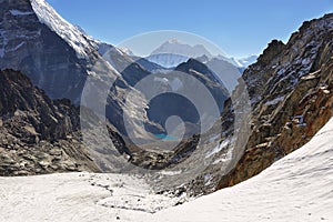 Cho La pass in Everest region, Nepal