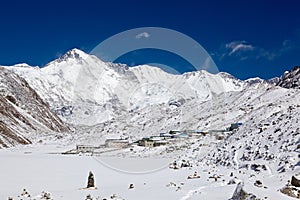 Cho Oyu from Gokyo village photo