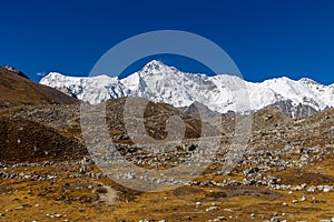 Cho Oyu peak in Himalaya