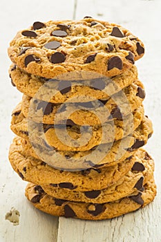 Choc chip cookies tower