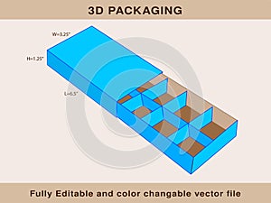 Chocklate Box Sleve Lid+Insert 3d box