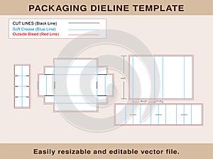 Chocklate Box Sleve Lid+Insert Dieline Template