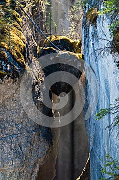 Chockstones in Maligne Canyon - Alberta, Canada