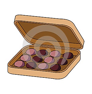 Choclate box clip art illustration vector isolated