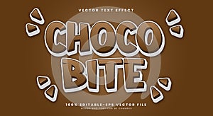 Choco Bite 3d editable text effect Template