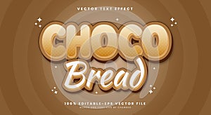 Choco Bread 3d editable Text effect Template