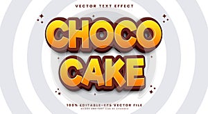 Choco Cake 3d editable text effect template