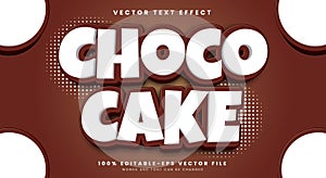 Choco Cake 3D editable text effect Template